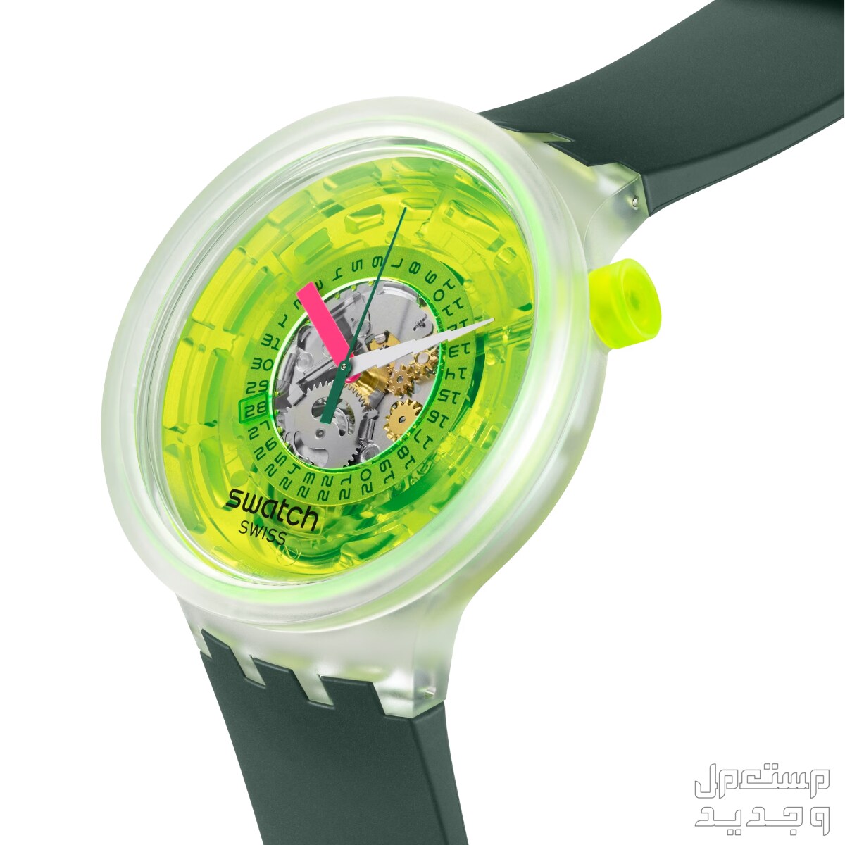 أحدث swatch ساعات بالموديلات والمواصفات الكاملة والصور والأسعار ساعة swatch موديل SB05K400 (SWATCH BLINDED BY NEON)