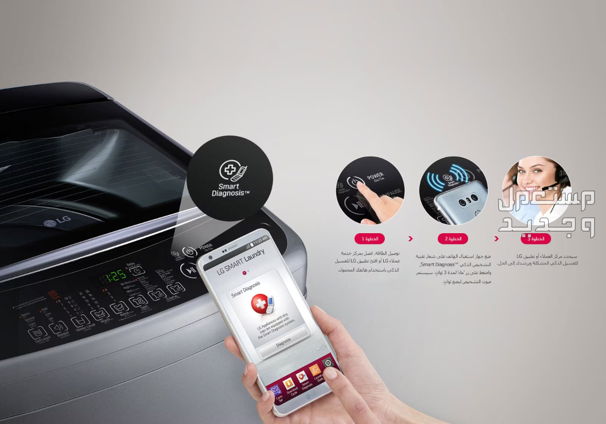 أسعارغسالات lg للملابس وهذه أحدث مواصفاتها غسالة lg أتوماتيك تقنية ThinQ