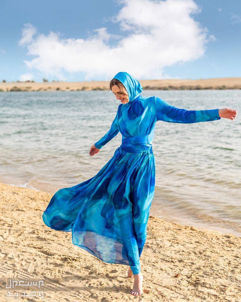 أشهر ماركات البوركيني بوركيني أزرق من ماركة pistage