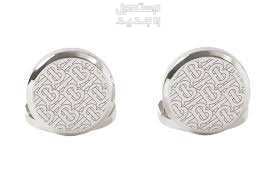 أفضل ماركات زراير بدل رجالي زراير بدل رجالي من BURBERRY Monogram Motif Palladium-plated Cufflinks
