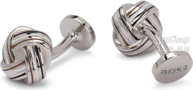 أفضل ماركات زراير بدل رجالي زراير بدل رجالي من KNOTTED-STYLE CUFFLINKS WITH SIGNATURE COLORS boss