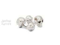 أفضل ماركات زراير بدل رجالي تفاصيل زراير بدل رجالي من Men's 3-D Skull Cufflinks ALEXANDER MAQUEEN