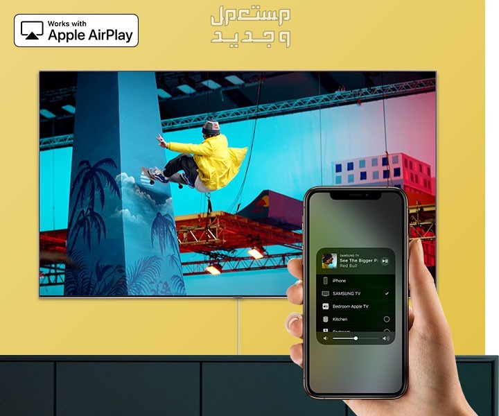 بالصور والأسعار والمزايا : شاشة سامسونج 40 بوصة القادرة على فتح القنوات المشفرة ميزة AirPlay 2 في شاشة سامسونج سمارت 40 بوصة