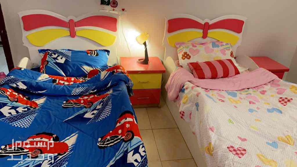 غرفة نوم اطفال عدد 2 سرير دولاب تسريحة مكتبة كمدينة 2  في الرياض
