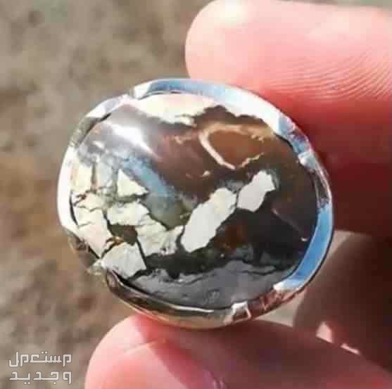 خاتم ملكي عقيق يماني خامة فضيه من جبال اليمن
