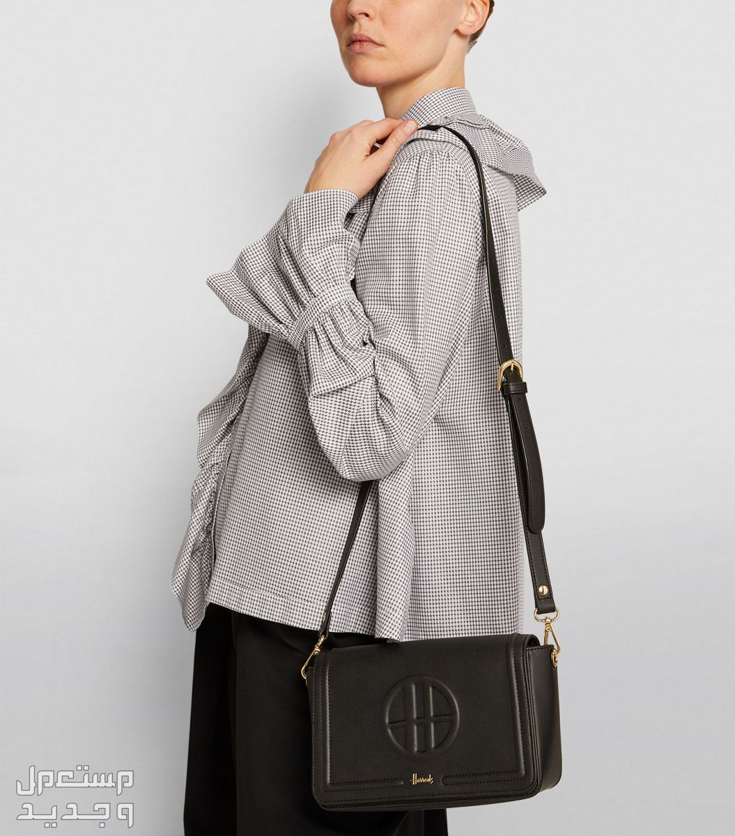 مواصفات أحدث شنط هارودز شنطة Harrods finchley black cross body bag