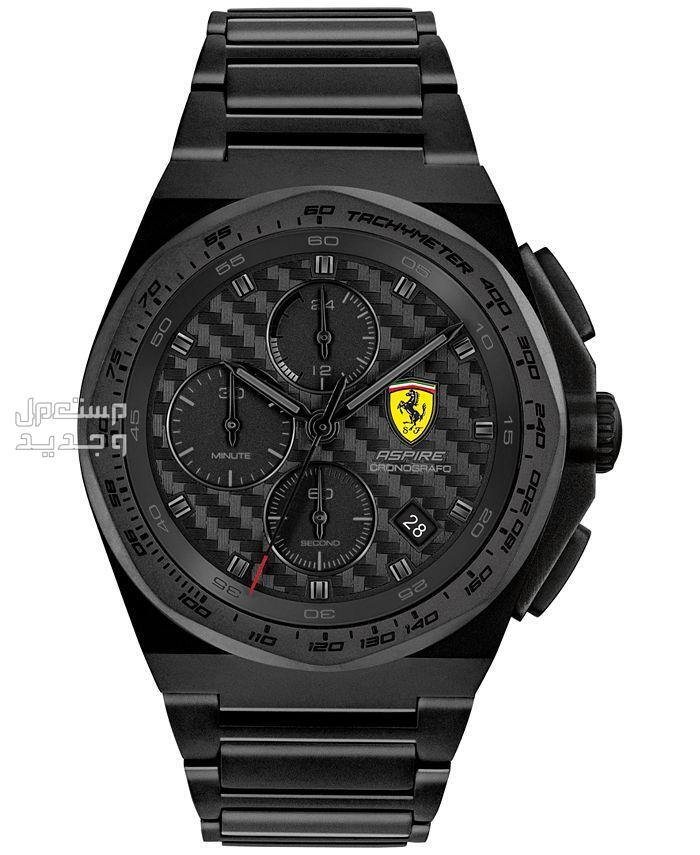أفضل ساعات فيراري الرجالية لعام 2023 ساعة Steel Aspire chronograph watch with black carbon-fiber effect dial