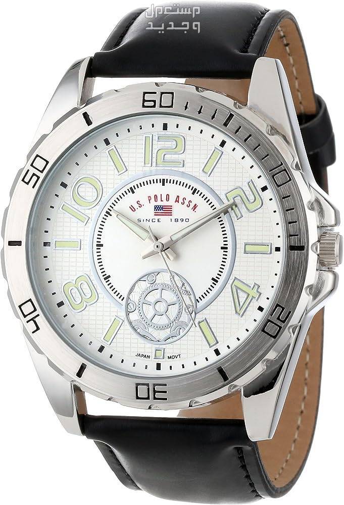 أفضل ساعات بولو الرجالية ساعة بولو (U.S.Polo Assn Classic Men's US5159 (Black Synthetic Leather Strap
