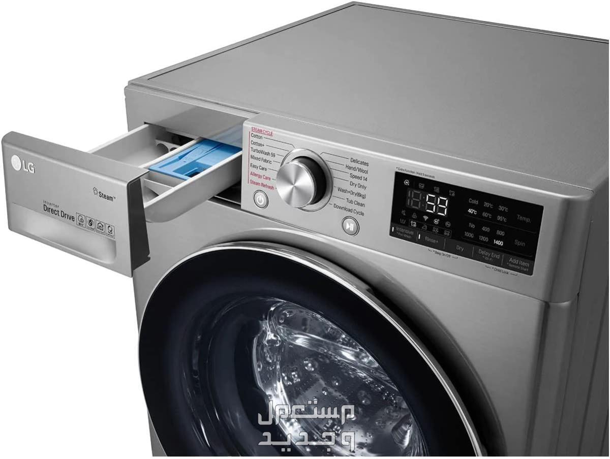 اسعار غسالة ملابس ال جي 2023 بالمواصفات والصور غسالة ملابس ال جي موديل WSV1107XMT سعة 10,5 كجم