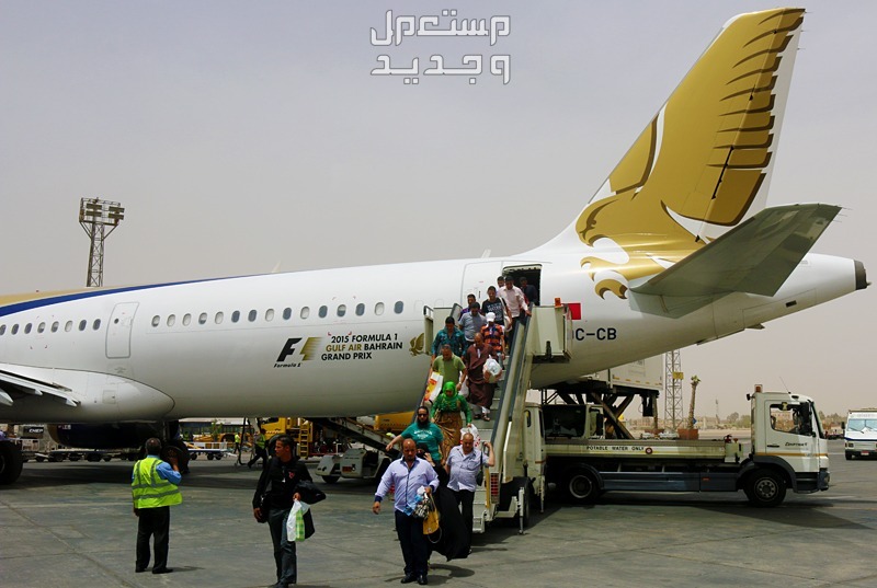 حجز تذاكر طيران الخليج والوزن المسموح على متن الطائرة ركاب يهبطون من طائرة الخليج