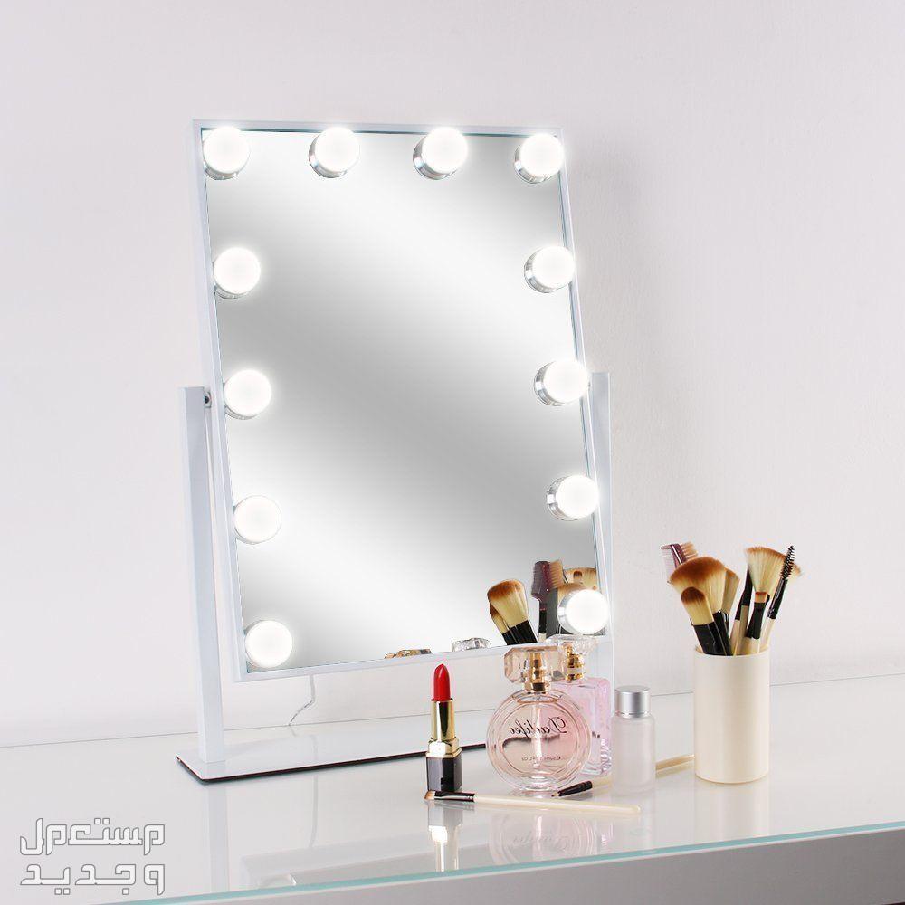 أفضل مرايا مضيئة لوضع المكياج مرآة  Waneway Lighted Vanity Mirror with 12 x 3W Dimmable LED Bulbs and Touch Co