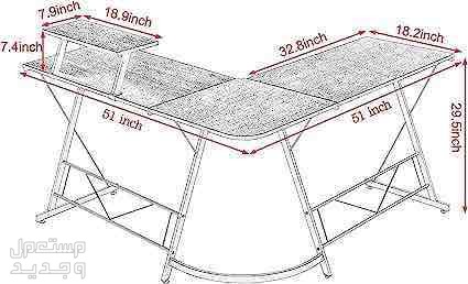 طاولات قيمنق وكراسي قيمنق الطاولة حرف Lجديد غير مستعمل