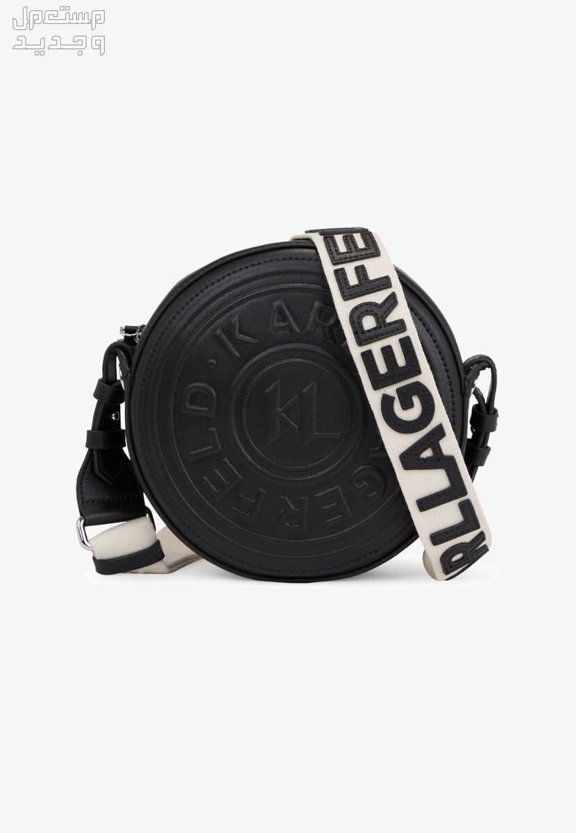 أحدث شنط كارل لعام 2023 شنطة  K/CIRCLE EMBOSSED LOGO ROUND CROSSBODY BAG