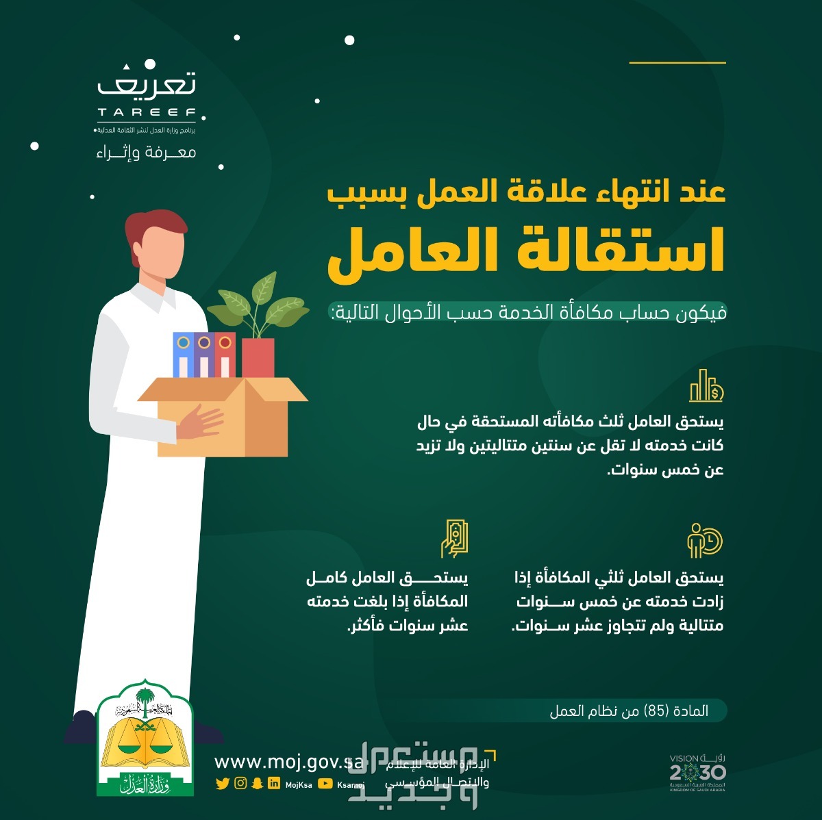 كيفية احتساب مكافأة نهاية الخدمة في نظام العمل السعودي 1445 في الإمارات العربية المتحدة