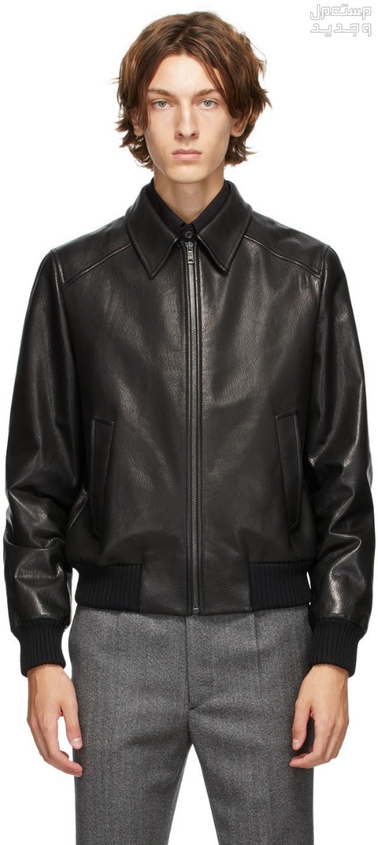 أفضل جاكيت جلد رجالي لعام 2025 جاكيت جلد رجالي من prada elasticated leather jacket