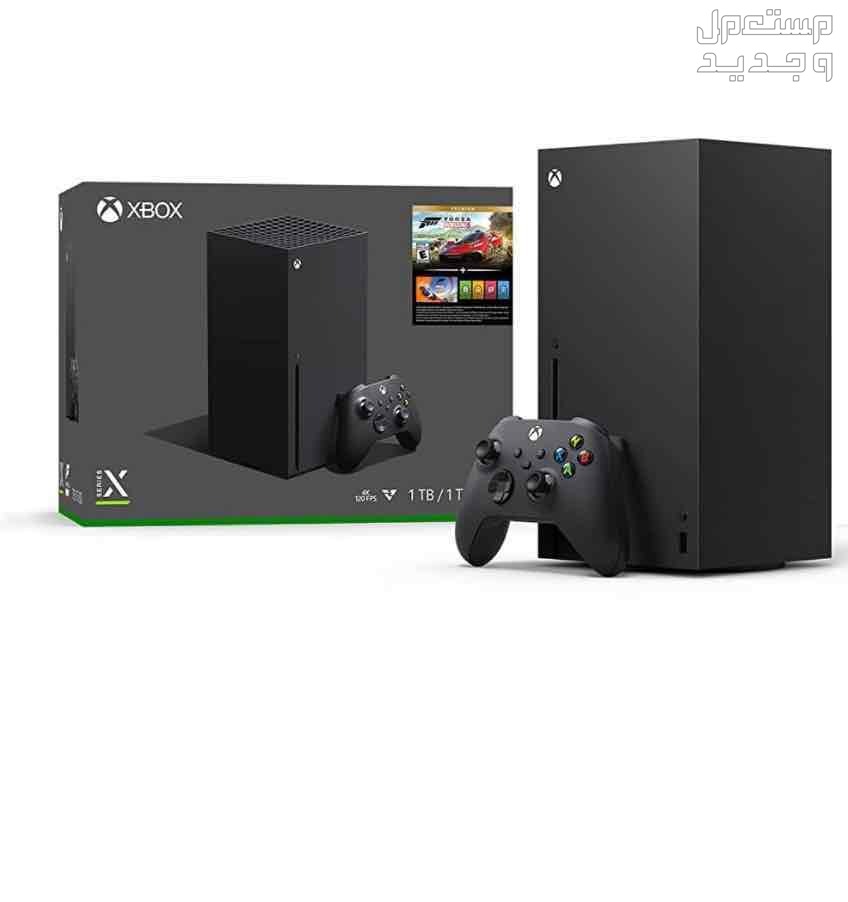 للبيع Xbox series x 1TB يوجد معه ملصقات وقاعدة تثبيت للاجهزة التحكم وقاعد للتثبيت الجهاز
