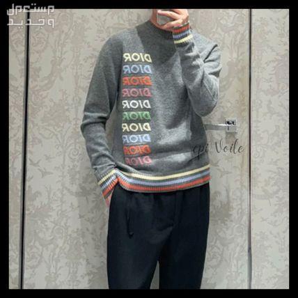 أفضل بلوفر رجالي شتوي لعام 2023 بلوفر رجالي شتوي من Dior colorful sweater