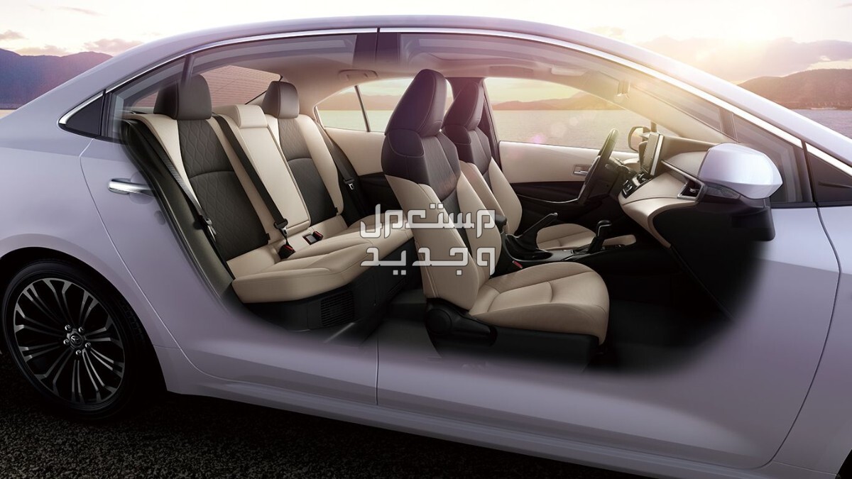 تويوتا كورولا 2024 الجديدة كلياً هذي الفئات والاسعار من عند وكيلها الرسمي في الإمارات العربية المتحدة سيارة تويوتا كورولا Toyota corolla 2024 من الداخل