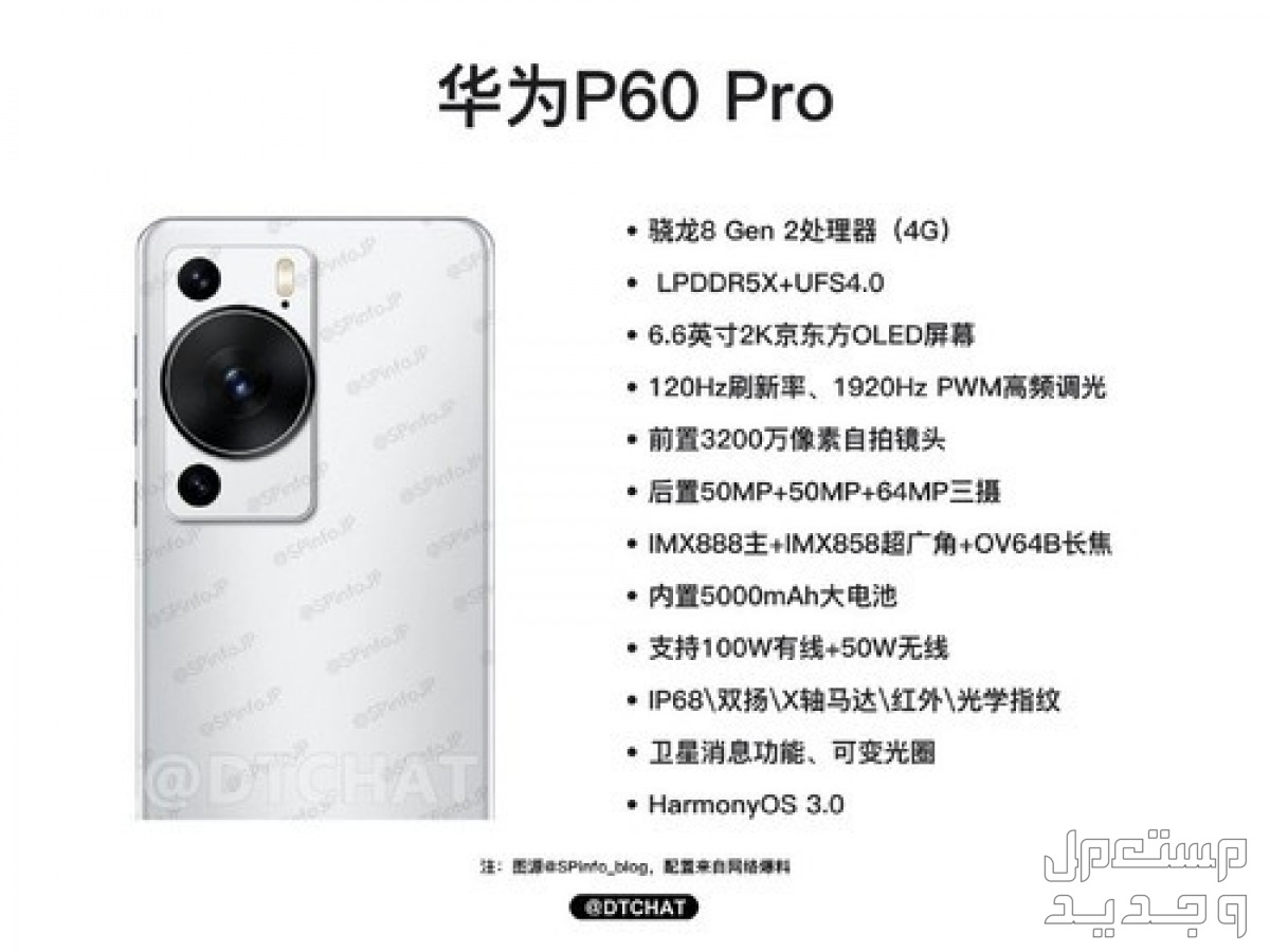 تعرف على هاتف هواوي عالي الكفاءة Huawei P60 Pro في الأردن Huawei P60 Pro