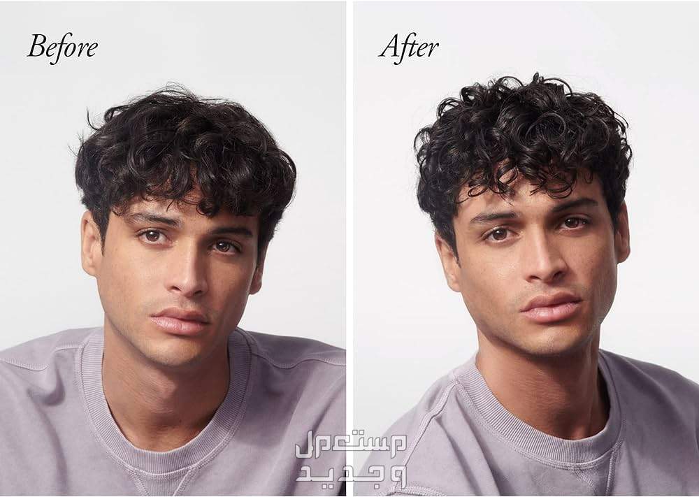 إليك تفاصيل أفضل كريم لتكثيف الشعر للرجال في السعودية شكل الشعر قبل وبعد وضع كريم ORIBE Crème for Style