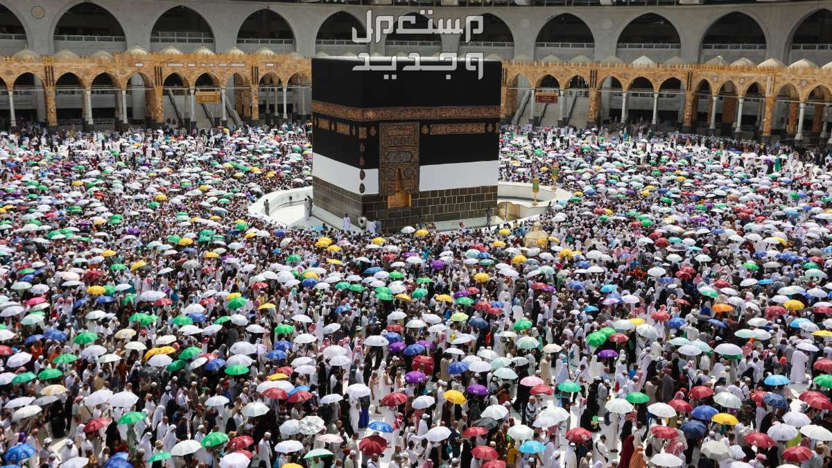 رابط منصة نسك للحج والعمرة وكيفية التسجيل 1445 الحجاج يطوفون حول الكعبة