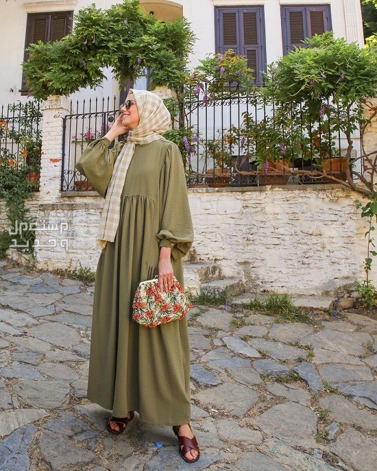 فساتين أنيقة للمحجبات في رمضان 2024 فستان حجاب أنيق