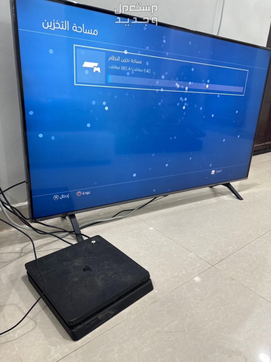 جهاز Playstation 4 سليم مستخدم بسعة 1T مع وحدة تحكم  في صامطة بسعر 850 ريال سعودي