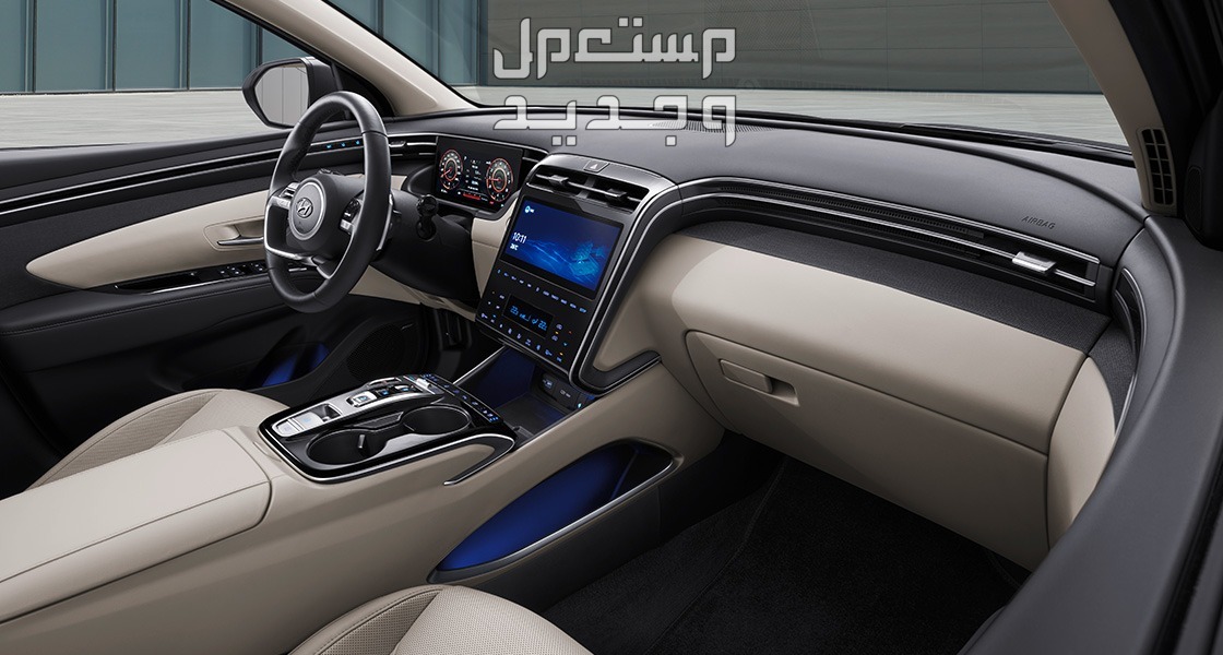 صور هيونداي توسان 2024 بجودة عالية من الداخل والخارج والألوان المتوفرة في الإمارات العربية المتحدة مقصورة القيادة سيارة هيونداي توسان 2024-2025
