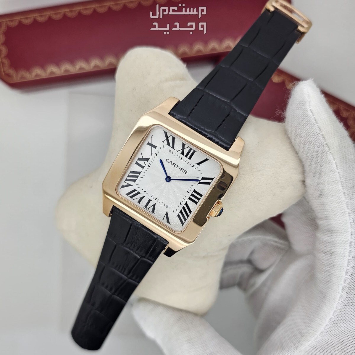 ساعة كارتير سانتوس جلد اصدار ماستر كوالتي متجر هدايا