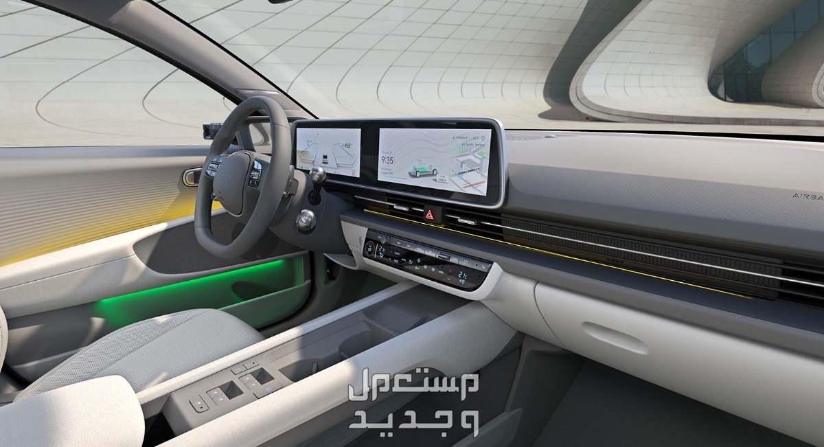 صور هيونداي ايونيك 6 2024 بجودة عالية من الداخل والخارج والألوان المتوفرة في الأردن مقصورة القيادة سيارة هيونداي ايونيك 6 2024-2025