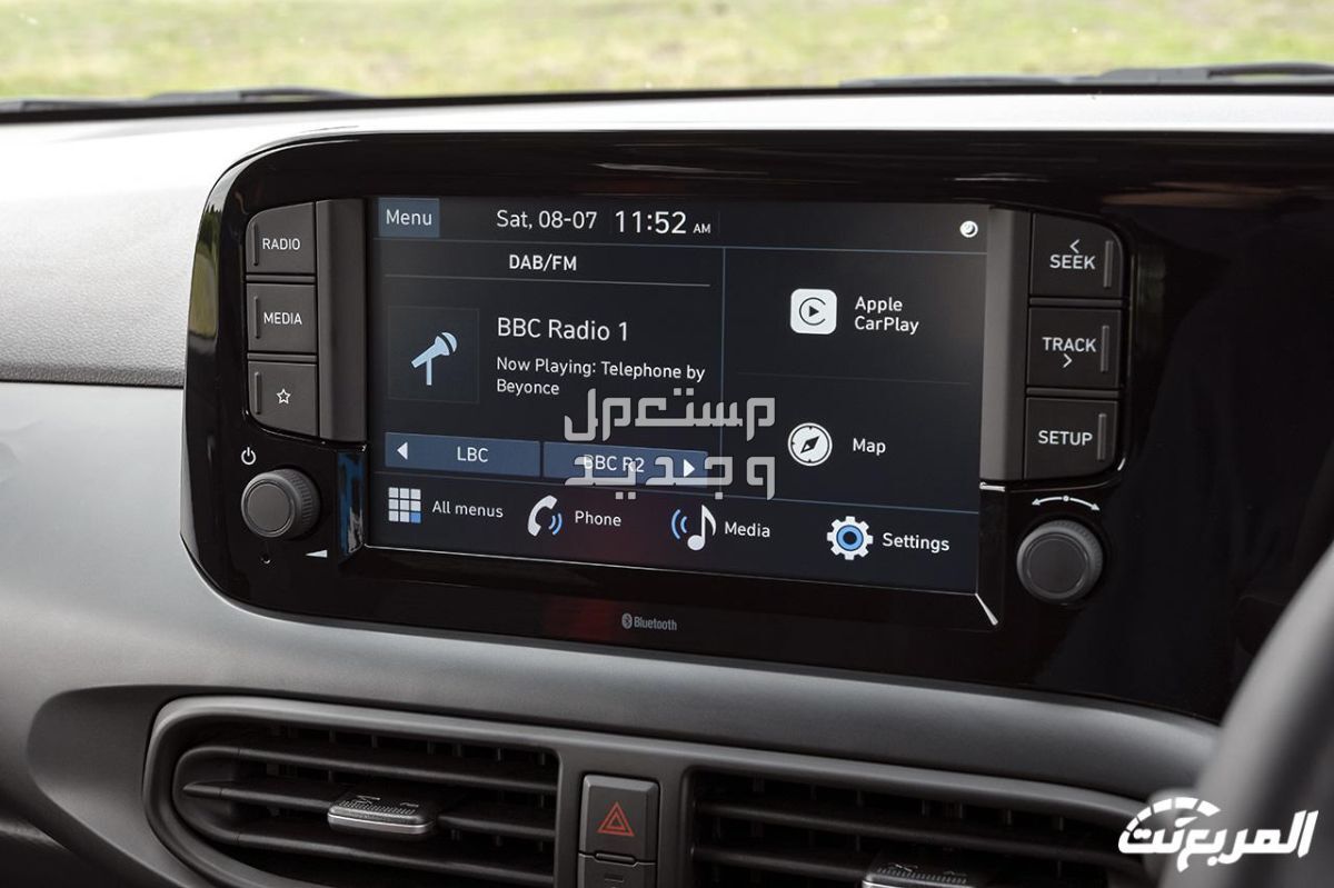 هيونداي i10 2024 الجديدة بجميع الفئات والاسعار المتوفرة عند الوكيل وابرز العيوب والمميزات شاشة ترفيهية بقياس 8 بوصة في هيونداي i10 2024