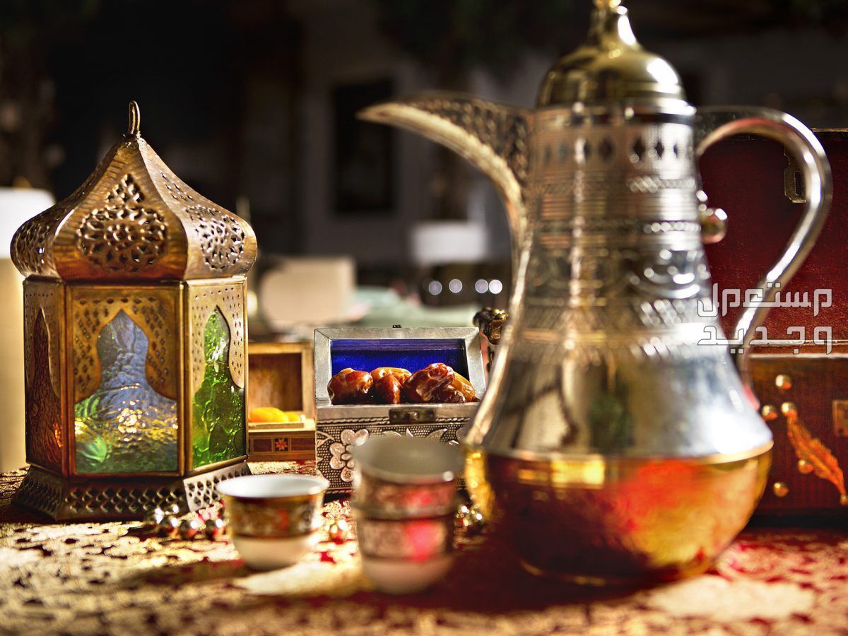 أفضل خيم رمضانية في الرياض 2024 ابريق نحاسي وفناجين قهوة