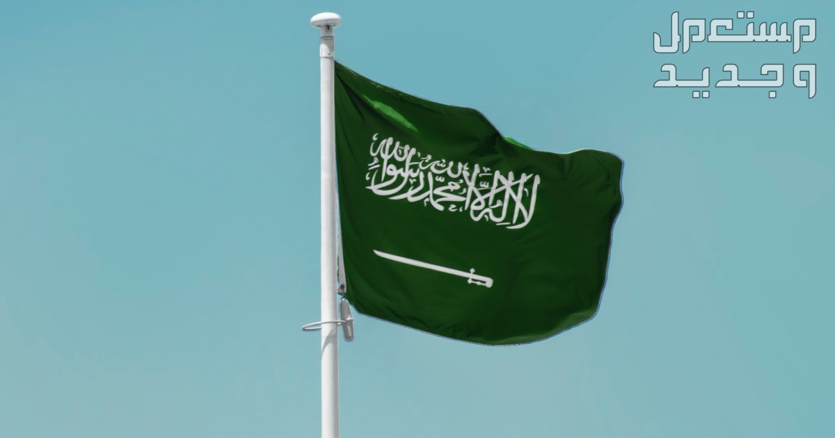 أجمل عبارات عن يوم العلم السعودي 2024 في البحرين علم السعودية يرفرف في الهواء