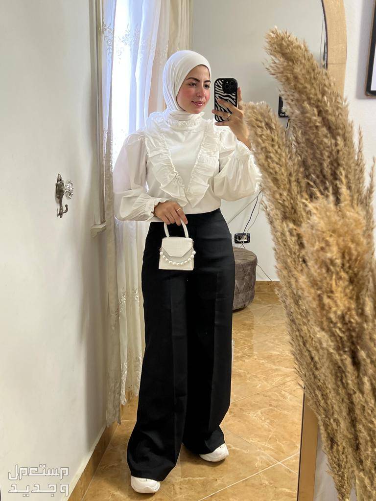 أجمل بناطيل واسعة قماش للمحجبات والأسعار بنطلون واسع للمحجبات