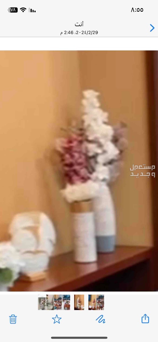 فازات مع الورد مع مناديل وصحون استقبال استعمال مره واحده في الرياض