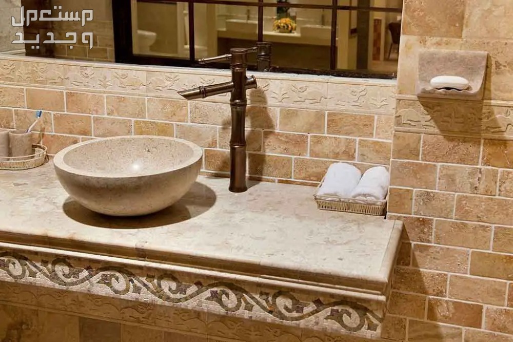 افضل اشكال احواض حمامات رخام وأهم مميزاتها حوض طبق