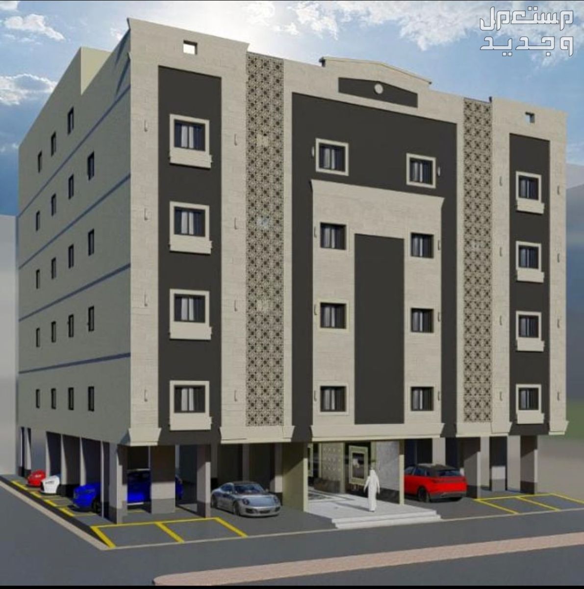 شقة 5 غرف أمامية بمدخلين جديدة جاهزة للسكن تقبل البنك من المالك مباشرة