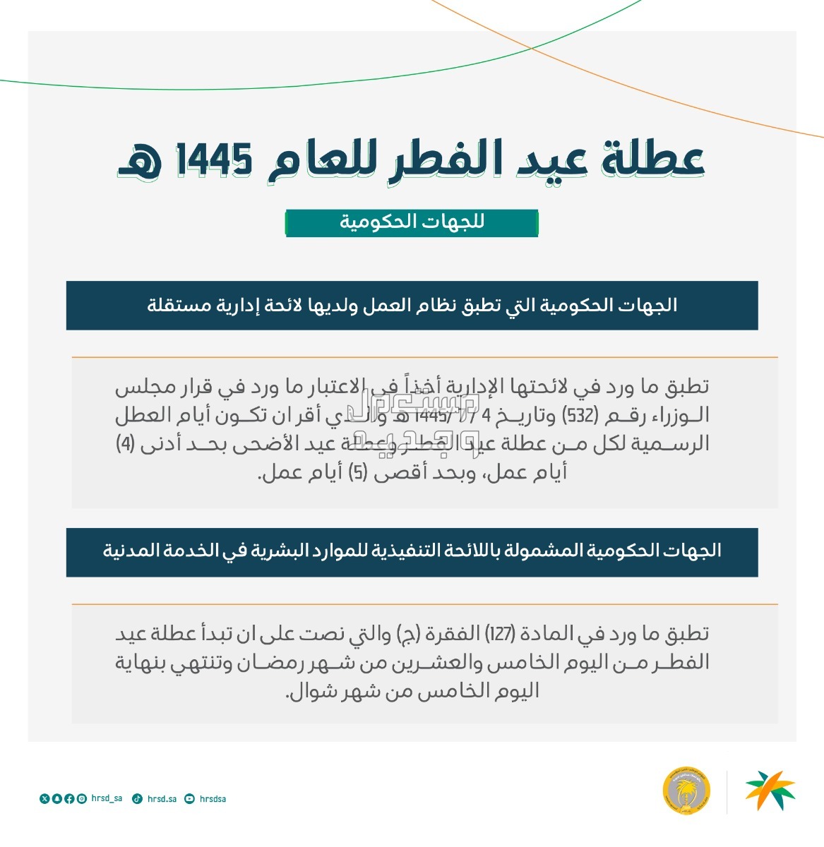 عدد أيام عطلة عيد الفطر 1445 للموظفين وطلاب المدارس في الأردن عطلة عيد الفطر 1445