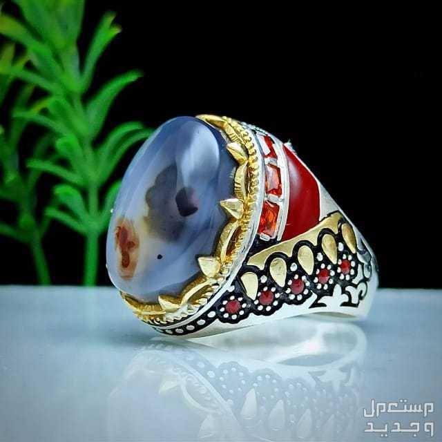 خاتم عقيق يمني اصلي على الضمان