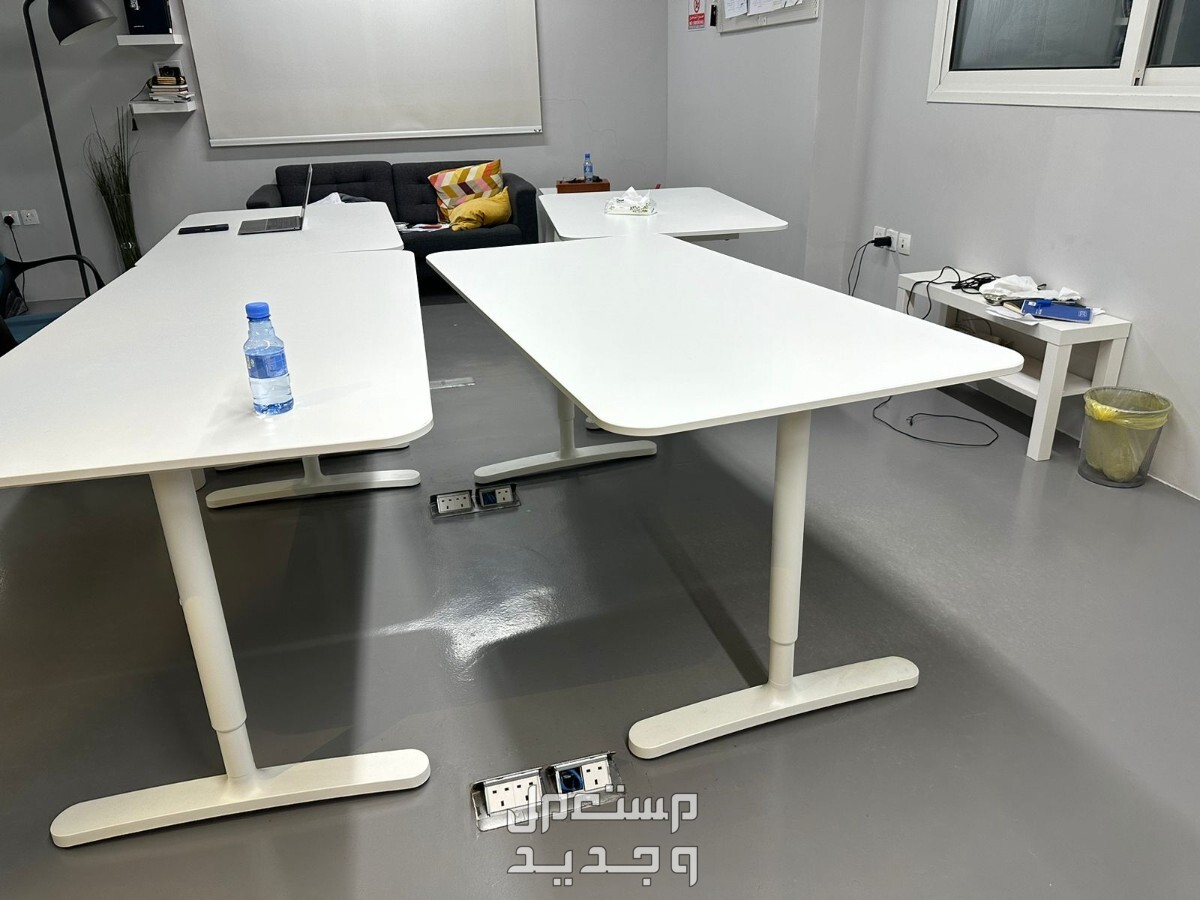طاولات مكتب BEKANT - أبيض 160x80 سم و حجم 120x80 سم
