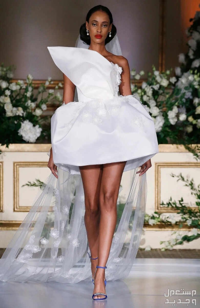 آخر صيحات فساتين زفاف صيف 2024 في موريتانيا فستان زفاف قصير