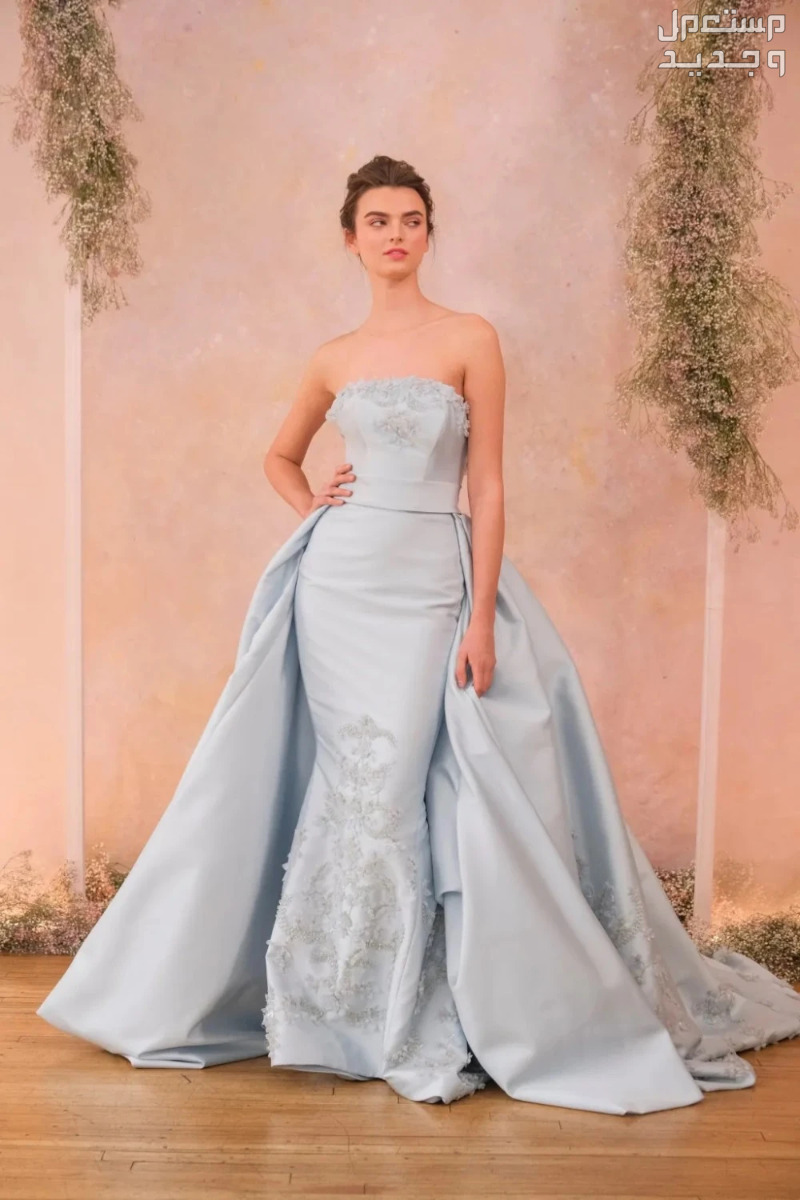 آخر صيحات فساتين زفاف صيف 2024 فستان أزرق