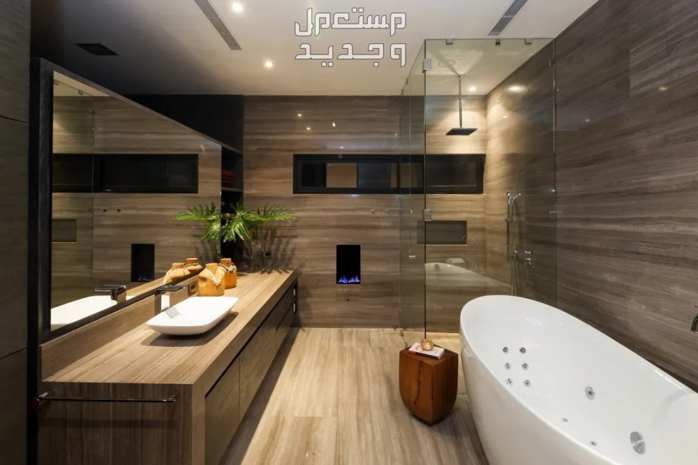 احدث ديكورات حمامات صغيرة المساحة الإضاءة المعاصرة في تصميم الحمامات الصغيرة