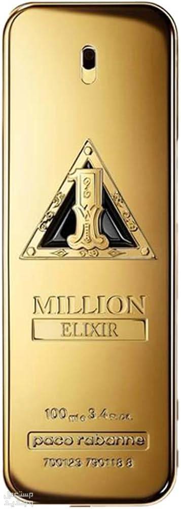 أقوى عطر فانيلا رجالي بأفضل سعر في الإمارات العربية المتحدة شكل شعار العلامة على زجاجة عطر Paco Rabanne 1 Million Elixir