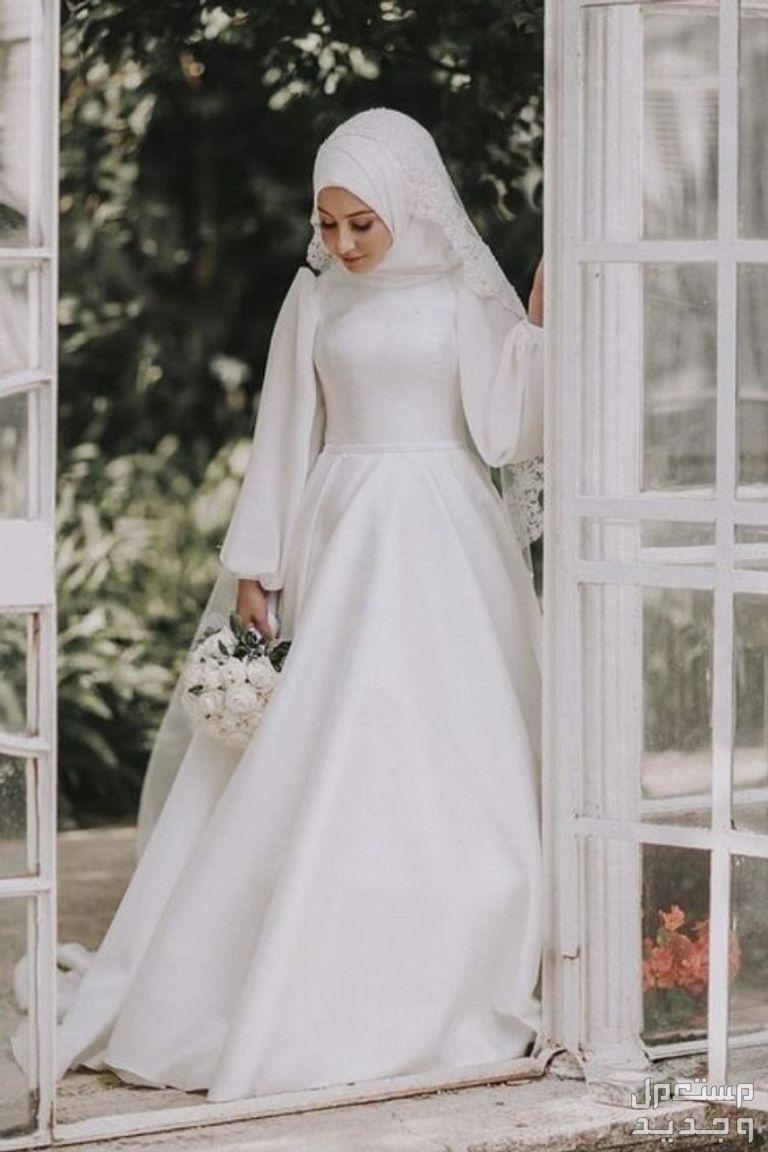 صور فساتين زفاف فخمة للمحجبات 2024 فستان فرح في السودان فستان محجبات للفرح