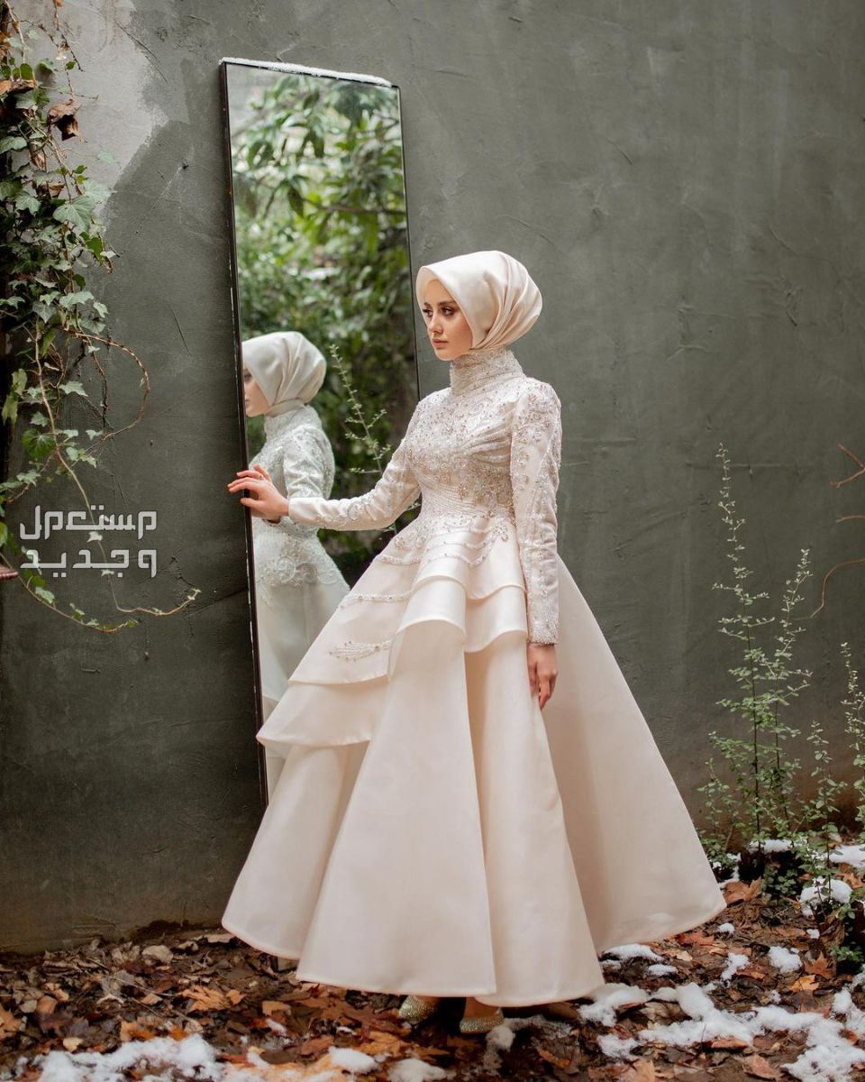 صور فساتين زفاف فخمة للمحجبات 2024 فستان فرح في السودان فستان زفاف 2024