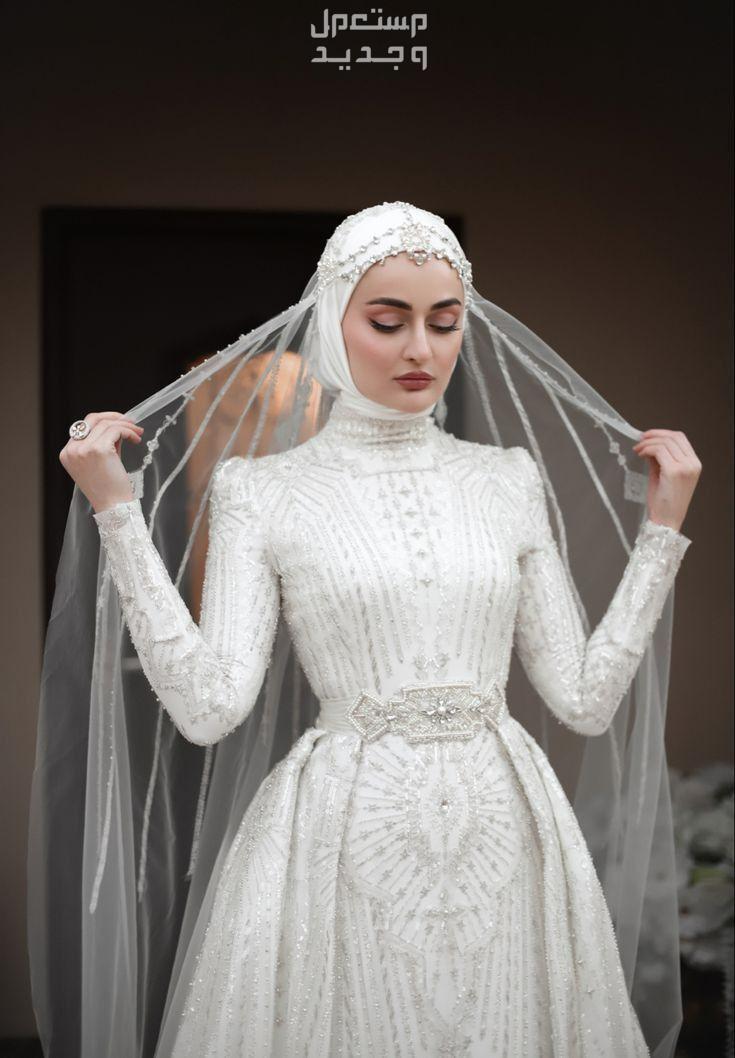 صور فساتين زفاف فخمة للمحجبات 2024 فستان فرح في السودان فستان زفاف للمحجبات 2024