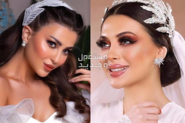 أجمل تسريحات شعر للعروس بالصور 2024 مع تاج العروس تسريحة العروس للشعر المرفوع والمنسدل