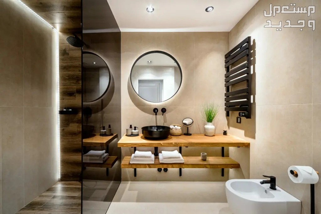 احدث تصميمات الحمامات بالصور 2024 أفكار فخمة وعصرية في قطر صور ديكورات حمامات 2024