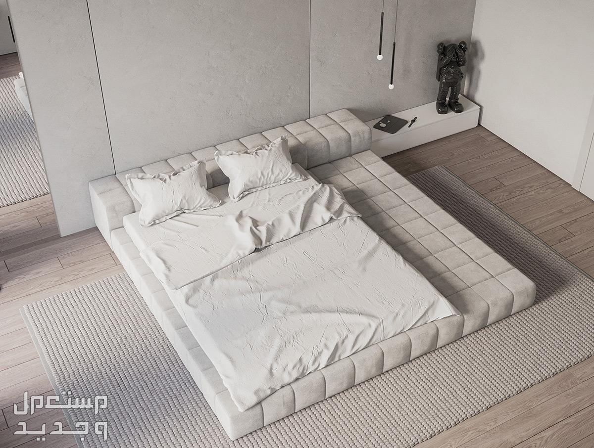 أحدث تصميمات سرير غرف نوم مودرن كاملة 2024 بأشكال عصرية في تونس تصميم سرير مسطح وبسيط